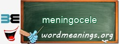 WordMeaning blackboard for meningocele